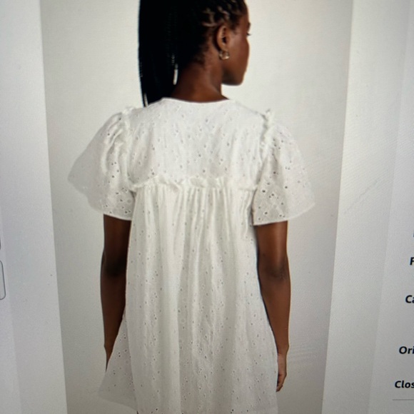 NWOT English Factory White Eyelet Dress - Picture 2 of 12